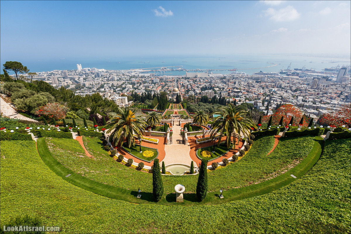 Всемирный центр наследия и сады Бахаи в Хайфе | The Gardens in Haifa - The Bahai | המרכז הבהאי העולמי | LookAtIsrael.com - Фото путешествия по Израилю