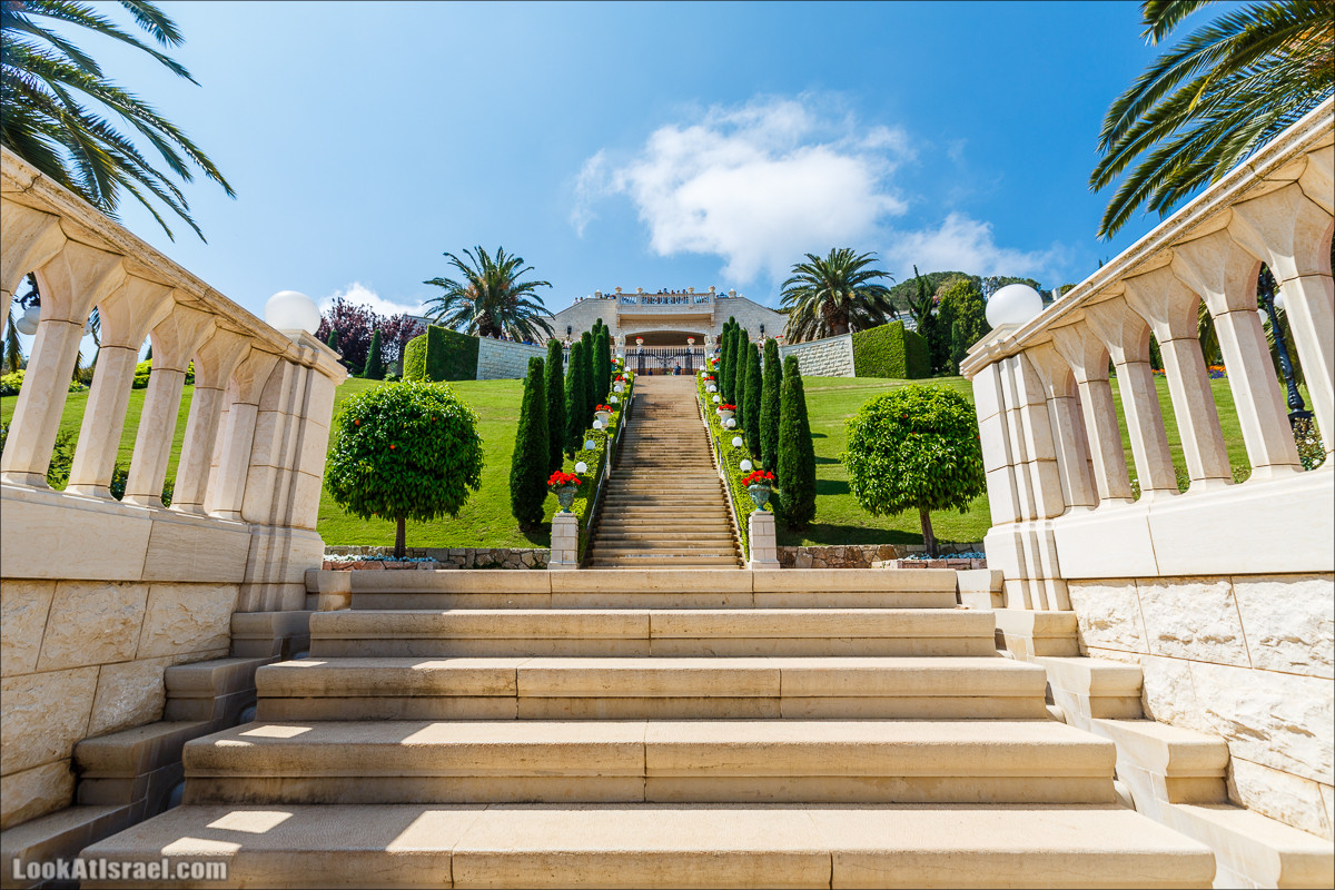 Всемирный центр наследия и сады Бахаи в Хайфе | The Gardens in Haifa - The Bahai | המרכז הבהאי העולמי | LookAtIsrael.com - Фото путешествия по Израилю