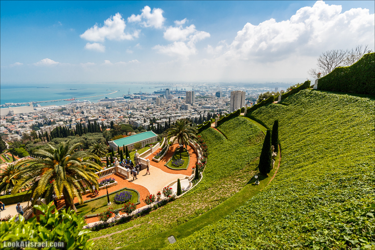 Всемирный центр наследия и сады Бахаи в Хайфе | The Gardens in Haifa - The Bahai | המרכז הבהאי העולמי | LookAtIsrael.com - Фото путешествия по Израилю