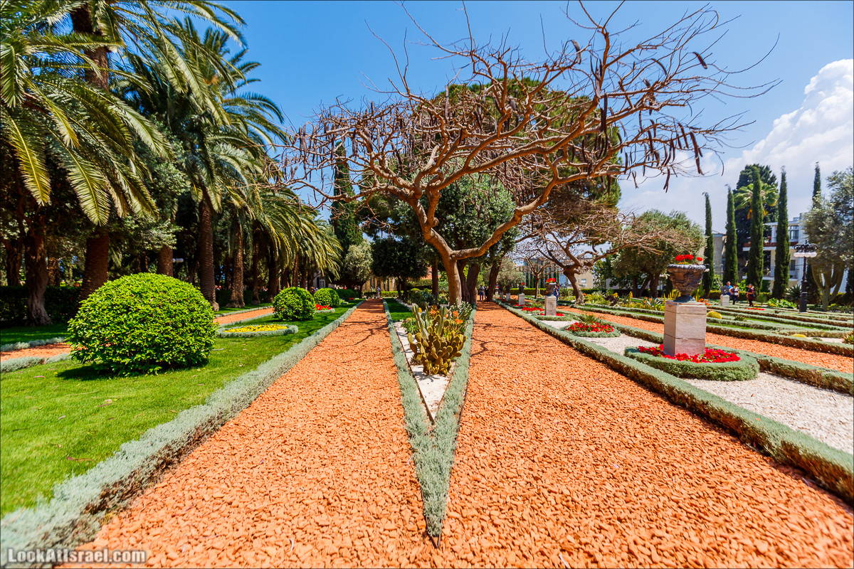 Всемирный центр наследия и сады Бахаи в Хайфе | The Gardens in Haifa - The Bahai | המרכז הבהאי העולמי | LookAtIsrael.com - Фото путешествия по Израилю