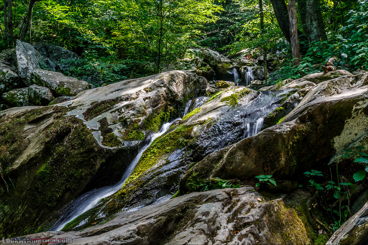 Водопад Dark Hollow Fall в парке Шенандоа | LookAtAmerica.com - Большое Американское путешествие LookAtIsrael.com