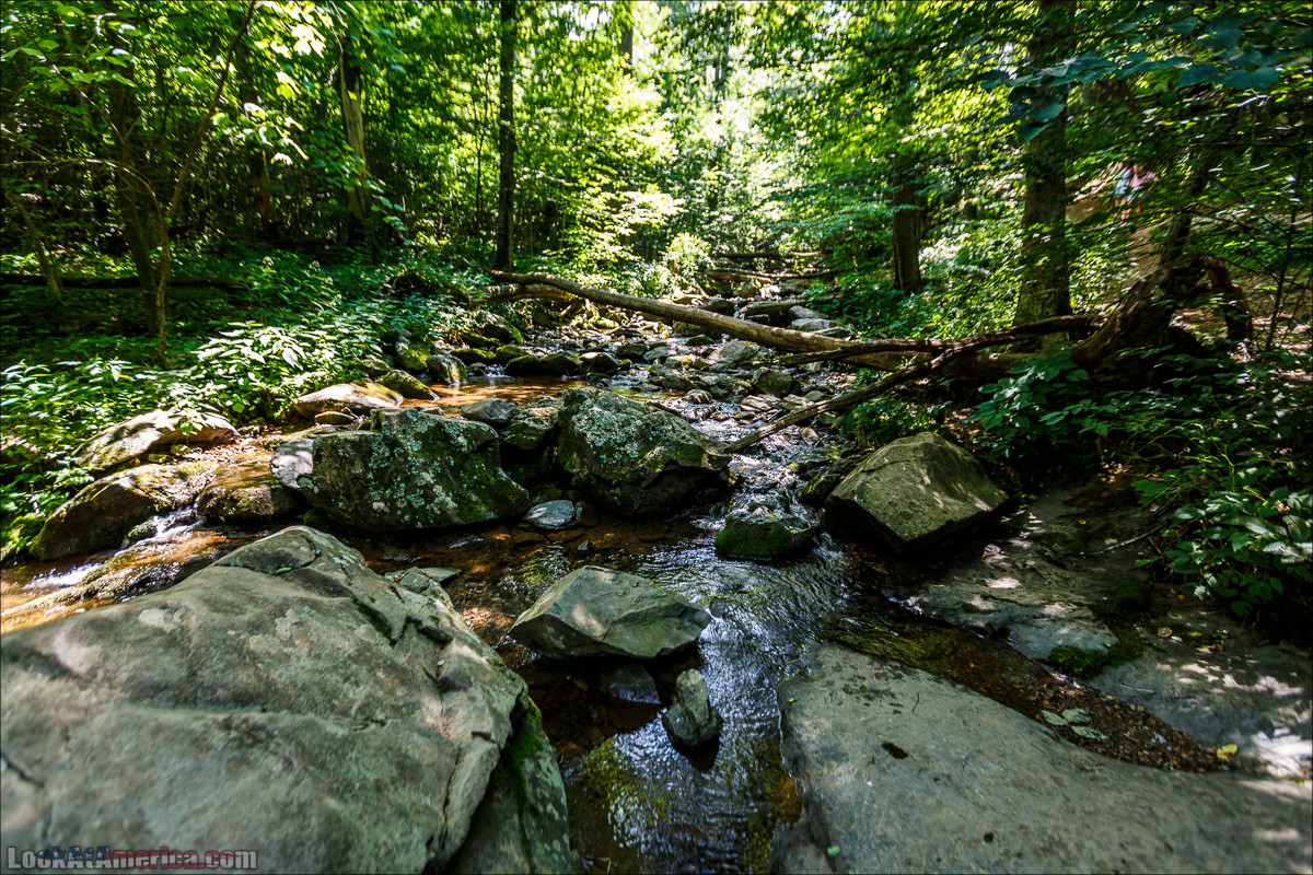 Водопад Dark Hollow Fall в парке Шенандоа | LookAtAmerica.com - Большое Американское путешествие LookAtIsrael.com