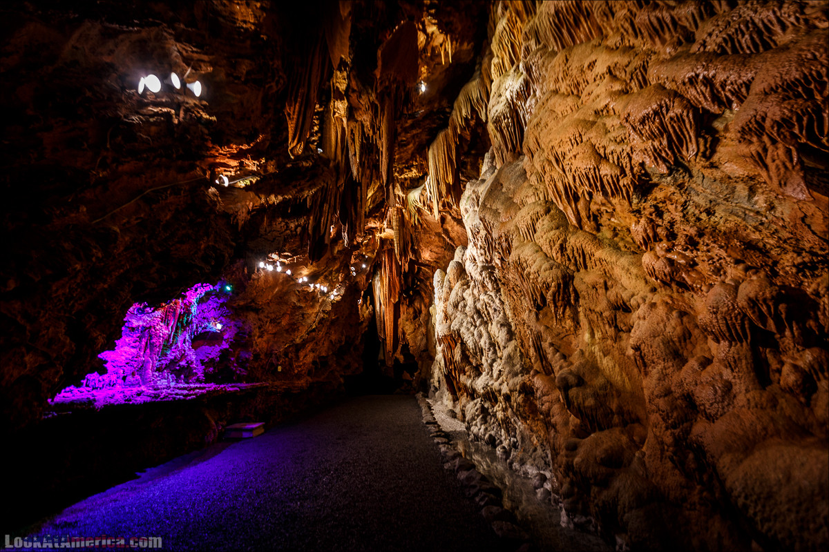 Пещеры Шенандоа | Shenandoah Caverns | LookAtAmerica.com - Большое Американское путешествие LookAtIsrael.com