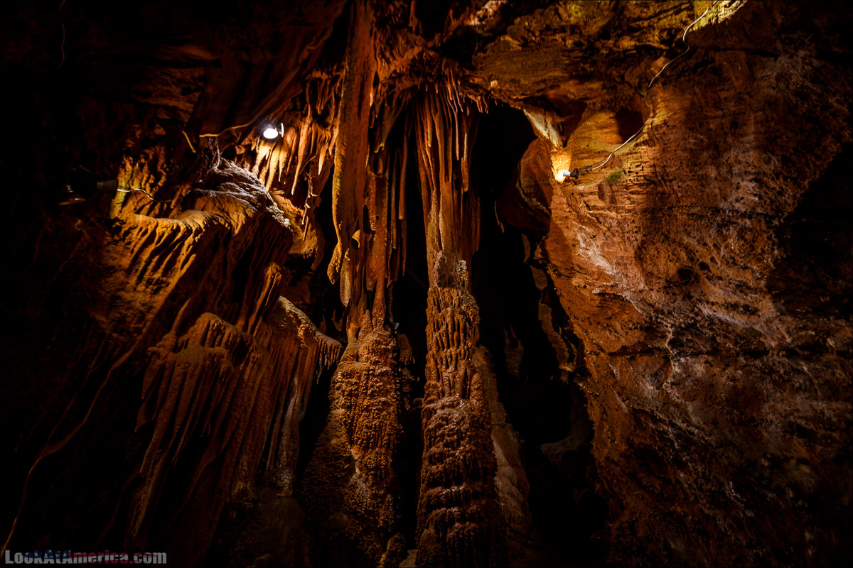 Пещеры Шенандоа | Shenandoah Caverns | LookAtAmerica.com - Большое Американское путешествие LookAtIsrael.com