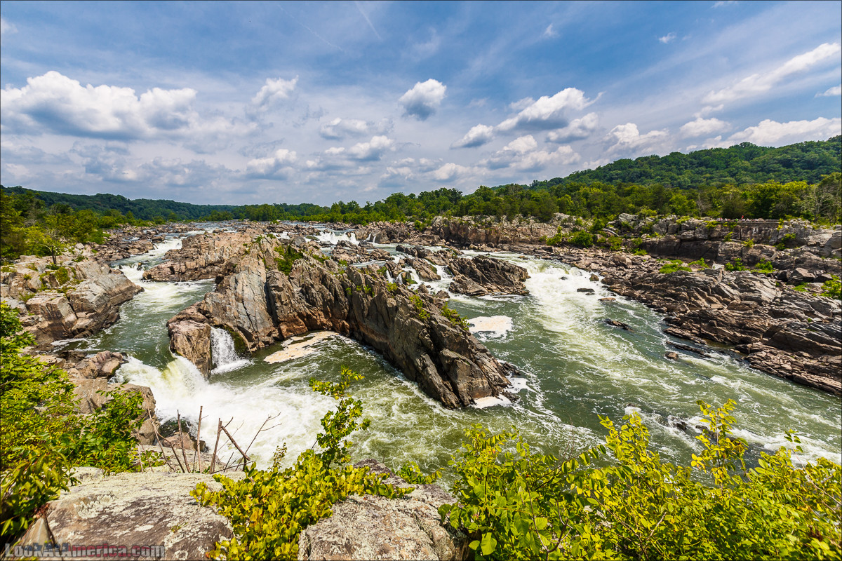 Водопады на реке Патомак. Национальный парк Грейт Фолс | Great Falls of Patowmack | LookAtAmerica.com - Большое Американское путешествие LookAtIsrael.com