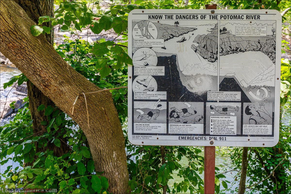 Водопады на реке Патомак. Национальный парк Грейт Фолс | Great Falls of Patowmack | LookAtAmerica.com - Большое Американское путешествие LookAtIsrael.com