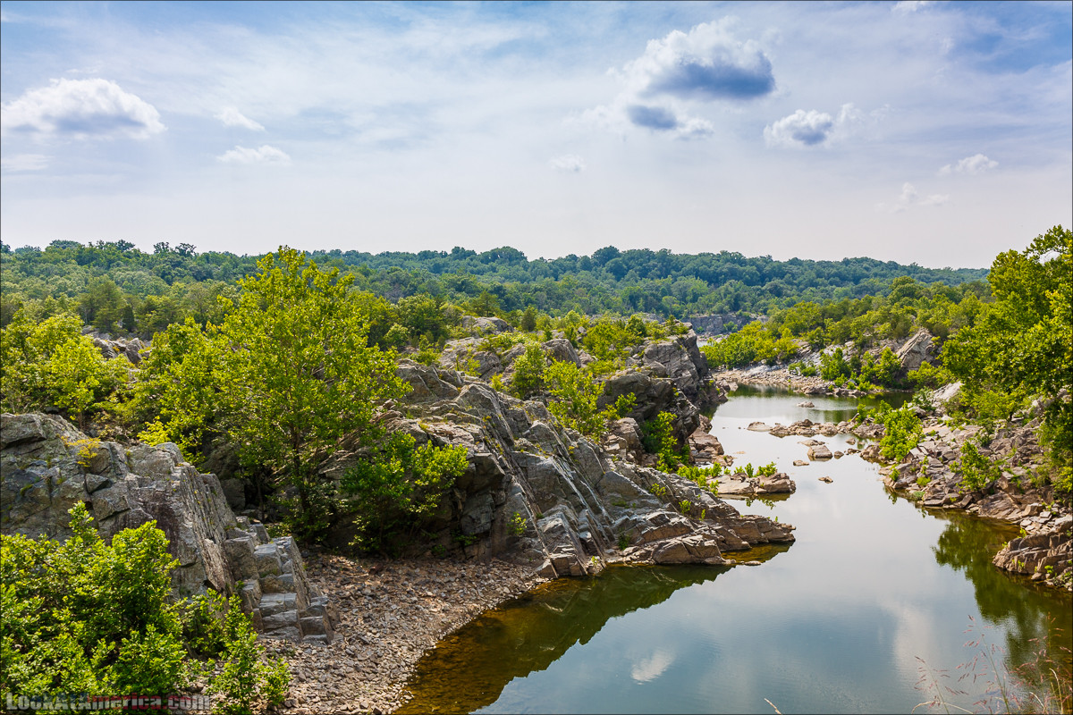 Водопады на реке Патомак. Национальный парк Грейт Фолс | Great Falls of Patowmack | LookAtAmerica.com - Большое Американское путешествие LookAtIsrael.com
