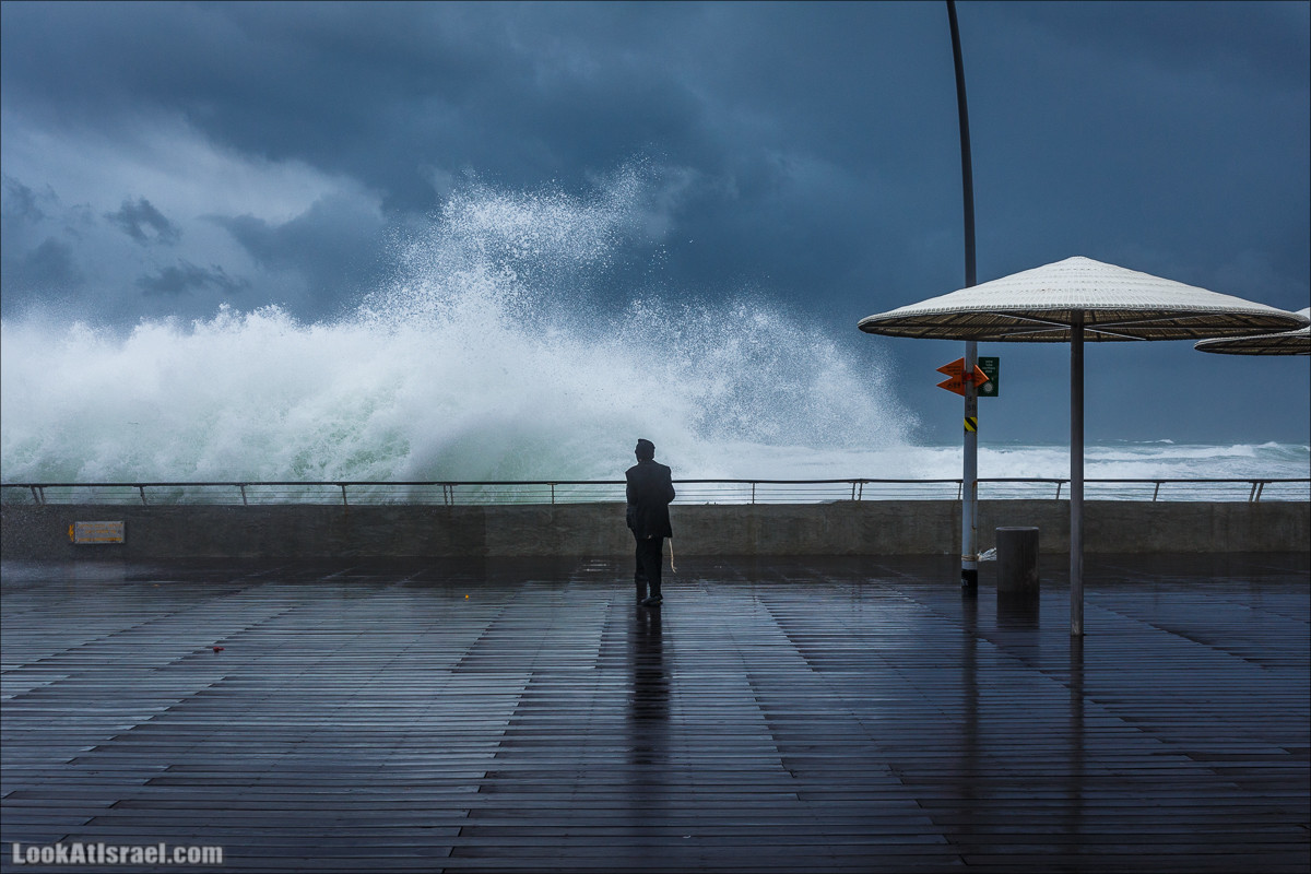 Штормовой и дождливый Тель-Авив | LookAtIsrael.com - Фото путешествия по Израилю