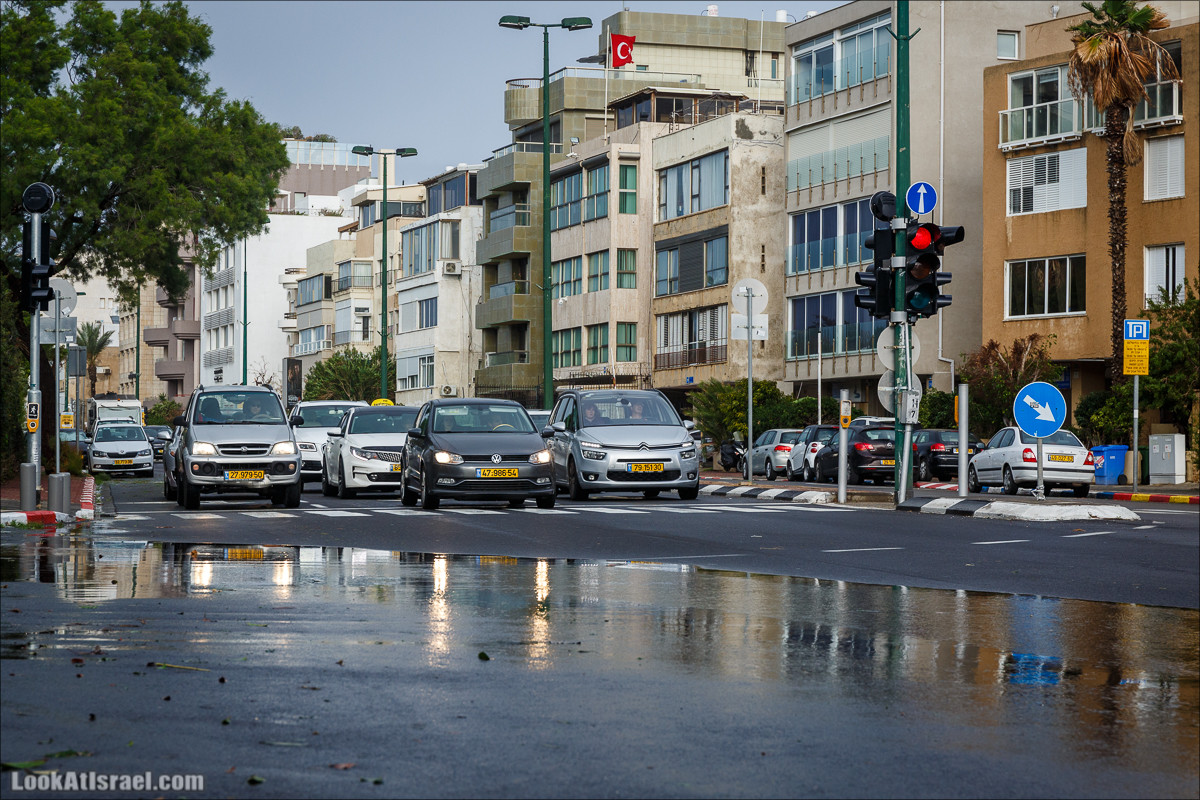 Штормовой и дождливый Тель-Авив | LookAtIsrael.com - Фото путешествия по Израилю