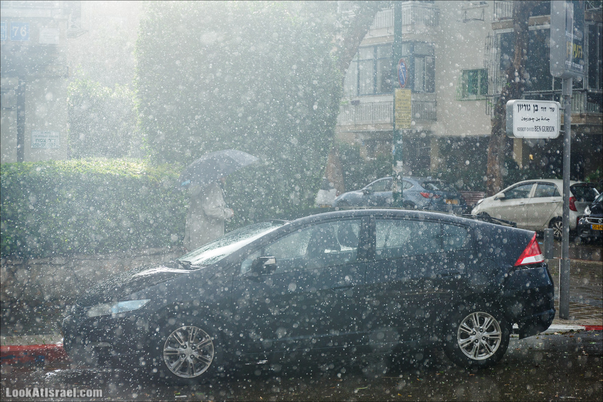 Штормовой и дождливый Тель-Авив | LookAtIsrael.com - Фото путешествия по Израилю