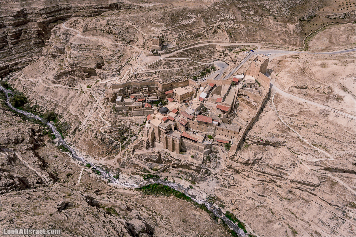 Монастырь Мар Саба в 4K аэро-съёмка | Mar Saba monastery 4K Aerial | LookAtIsrael.com - Фото путешествия по Израилю