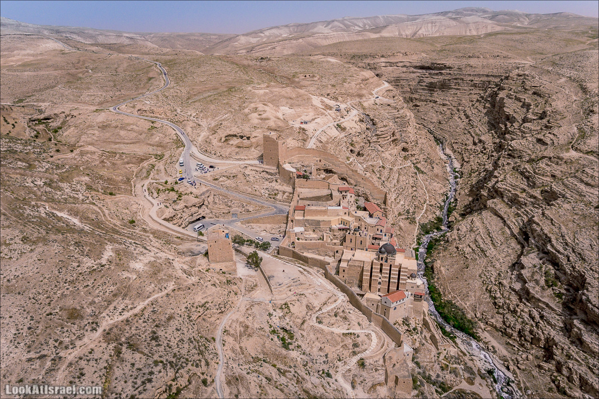 Монастырь Мар Саба в 4K аэро-съёмка | Mar Saba monastery 4K Aerial | LookAtIsrael.com - Фото путешествия по Израилю