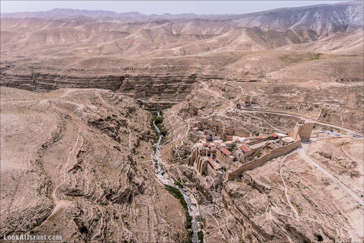 Монастырь Мар Саба в 4K аэро-съёмка | Mar Saba monastery 4K Aerial | LookAtIsrael.com - Фото путешествия по Израилю