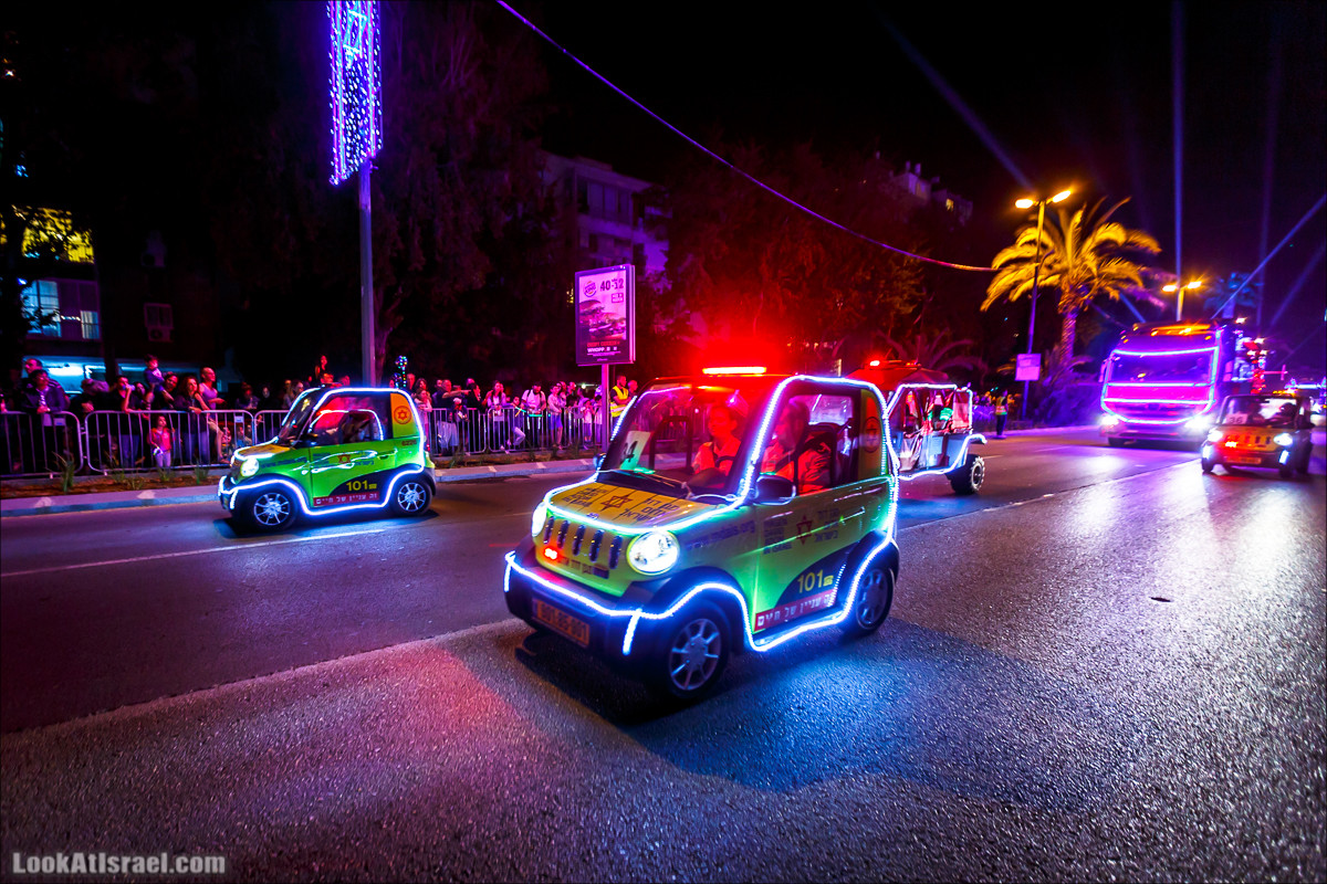 Парад света в Тель-Авиве в честь 70-летия государства Израиль | Parade of Lights in Tel Aviv, Independence day 70 of Israel | מצעד האור בתל אביב | LookAtIsrael.com - Фото путешествия по Израилю