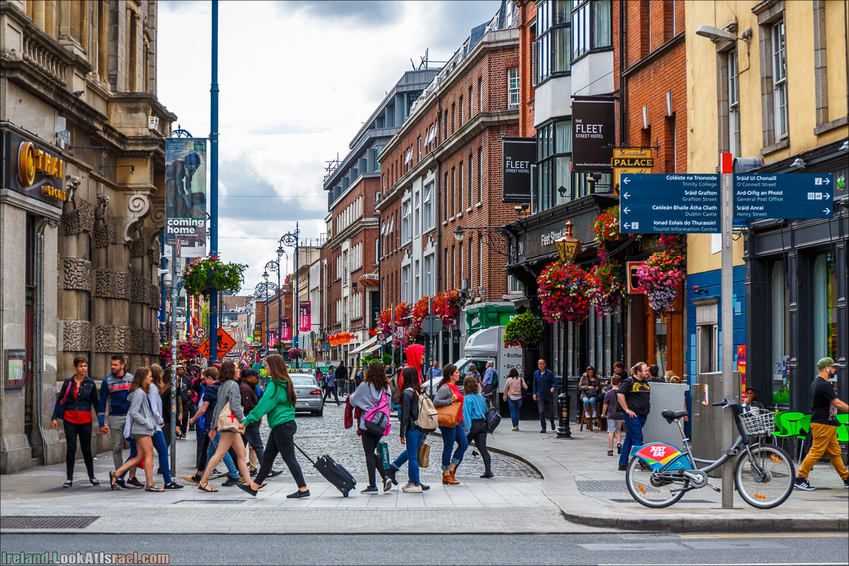 Дублин, Темпл бар, дублинская игла, церковь Патрика, дублинский замок, река Лиффи, Тринити колледж - LookAtIsrael.com путешествует по Ирландии