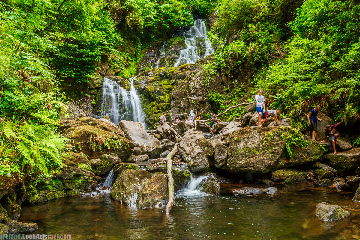Кольцо Керри, Парк Килларни, Дом Макрос, водопад Торк, озёра | The Ring of Kerry, Killareny Park, Muckross House, Tork Waterfall, Meeting waters, Lough Leane, Mukcross lake, Upper lake | LookAtIsrael.com путешествует по Ирландии