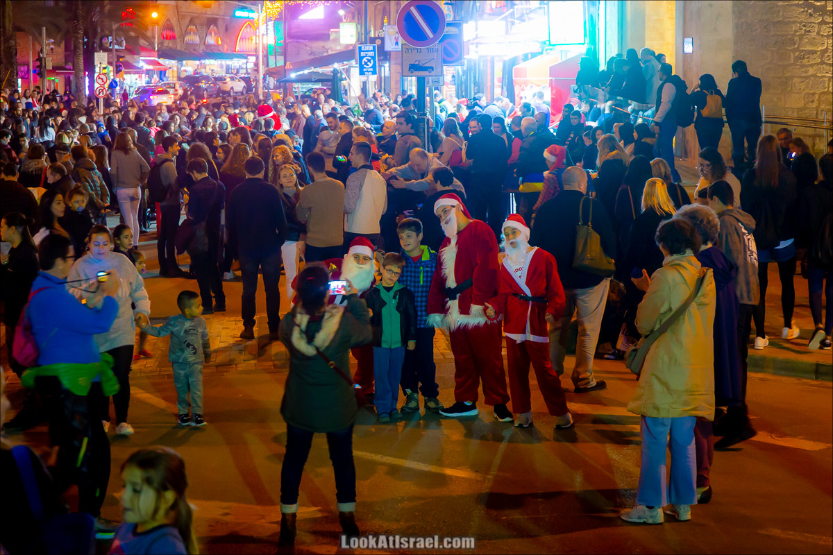 Рождественское зажжение ёлки 2019 в Яффо | LookAtIsrael.com - Фото путешествия по Израилю