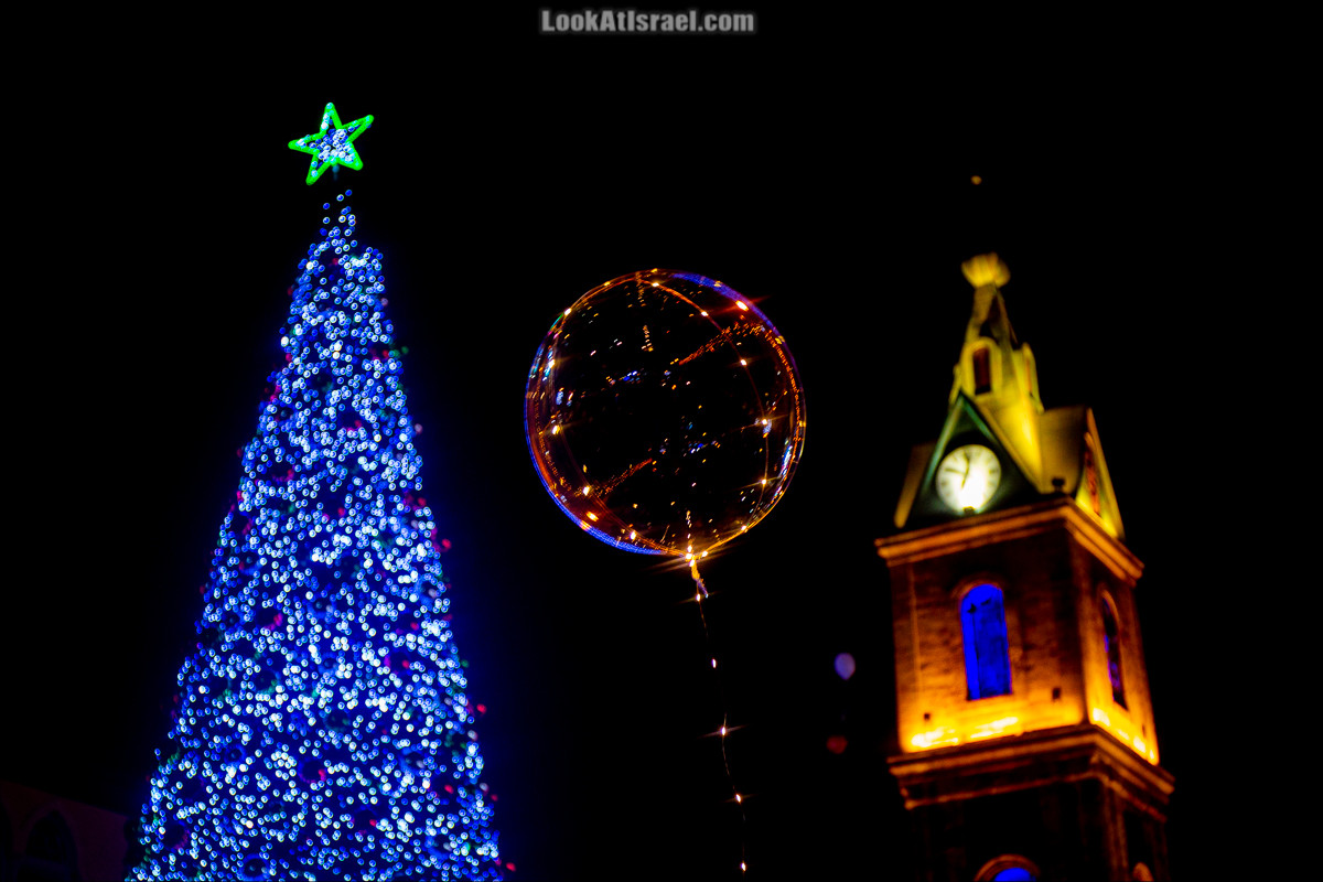 Рождественское зажжение ёлки 2019 в Яффо | LookAtIsrael.com - Фото путешествия по Израилю