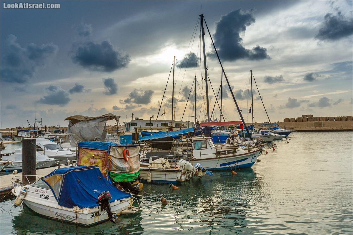 Порт Яффо на закате