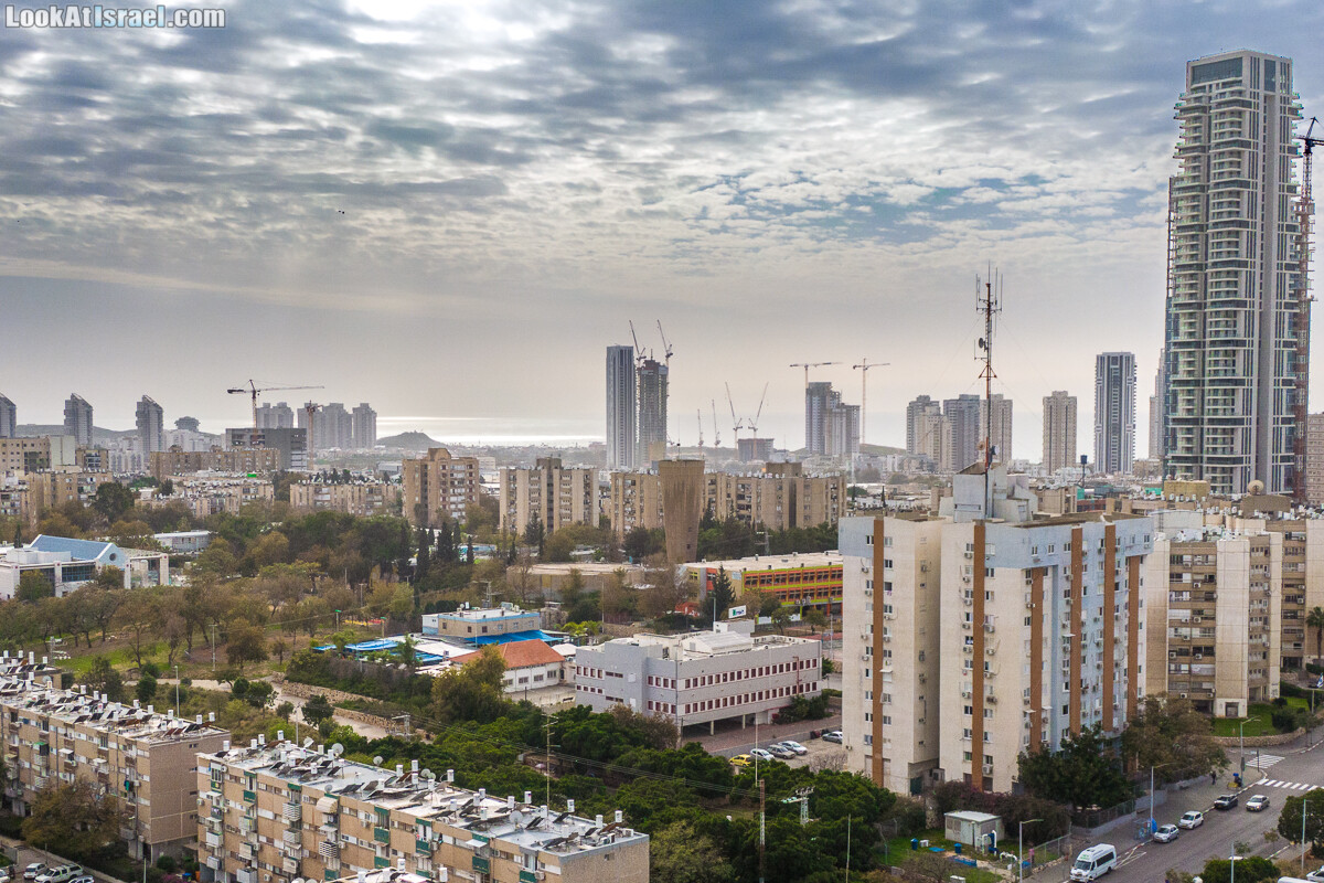 Бат Ям - аэрофотосъёмка и панорама 360 | Aerial Bat Yam 360 panoramic | LookAtIsrael.com - Фото путешествия по Израилю