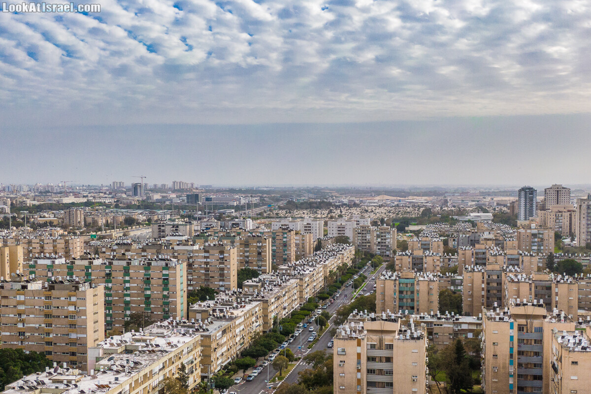 Бат Ям - аэрофотосъёмка и панорама 360 | Aerial Bat Yam 360 panoramic | LookAtIsrael.com - Фото путешествия по Израилю