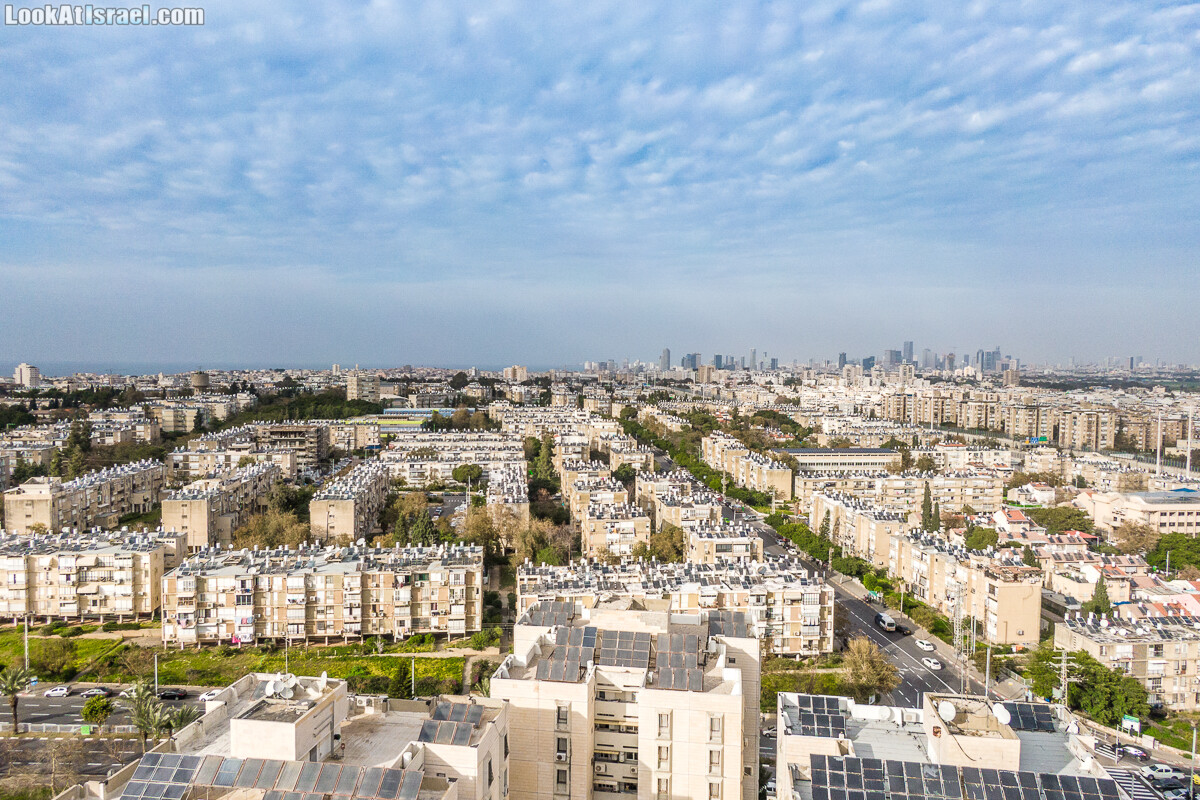 Бат Ям - аэрофотосъёмка и панорама 360 | Aerial Bat Yam 360 panoramic | LookAtIsrael.com - Фото путешествия по Израилю