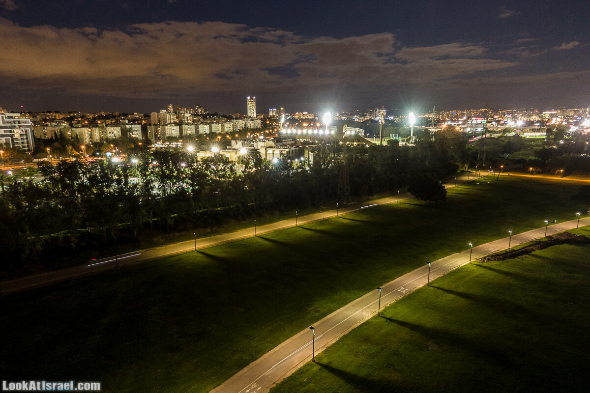 Вечерний Тель-Авив аэрофотосъёмка | LookAtIsrael.com - Фото путешествия по Израилю