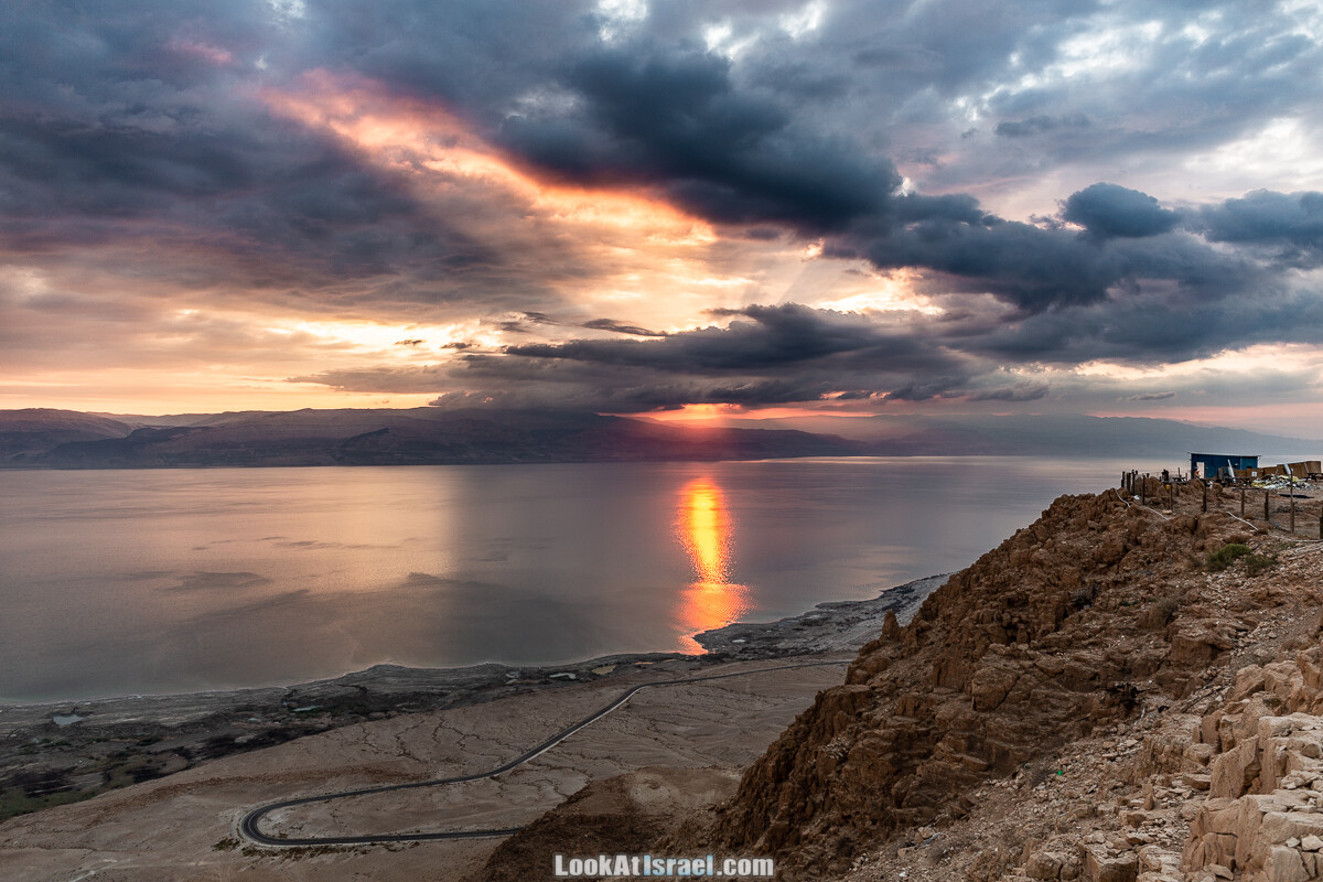 Зимний рассвет на Мертвом море | Sunrise at Dead sea | LookAtIsrael.com - Фото путешествия по Израилю