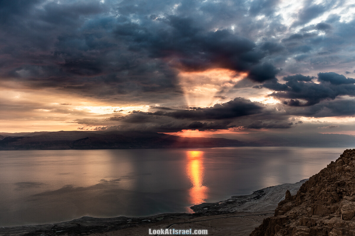 Зимний рассвет на Мертвом море | Sunrise at Dead sea | LookAtIsrael.com - Фото путешествия по Израилю