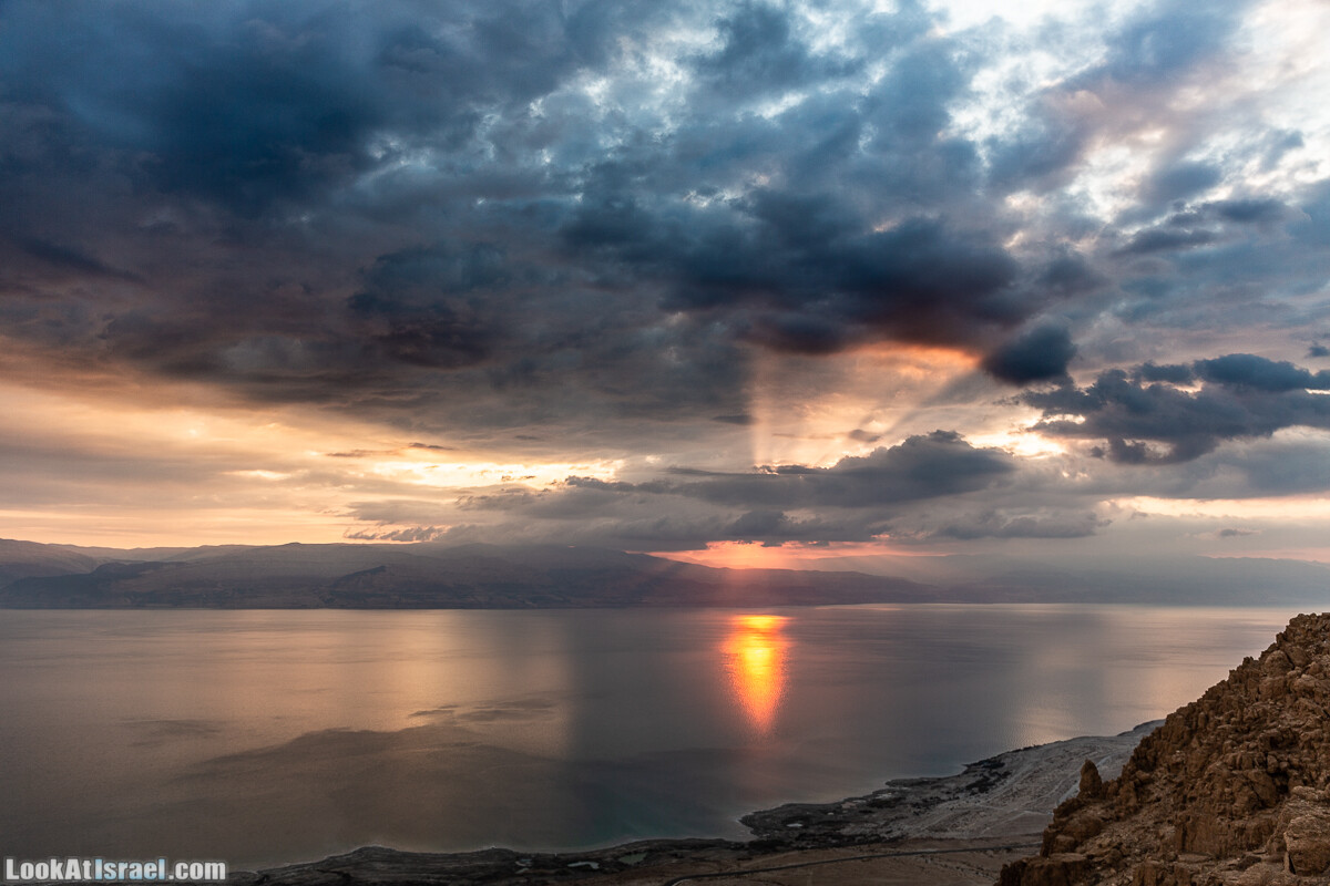 Зимний рассвет на Мертвом море | Sunrise at Dead sea | LookAtIsrael.com - Фото путешествия по Израилю