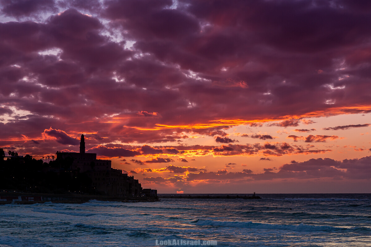 Закат над морем в Яффо | Jaffa sunset | LookAtIsrael.com - Фото путешествия по Израилю