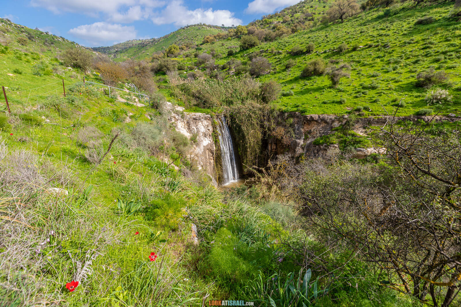Водопад Мейцар на Голанских высотах | Meytsar waterfall | מפל מיצר