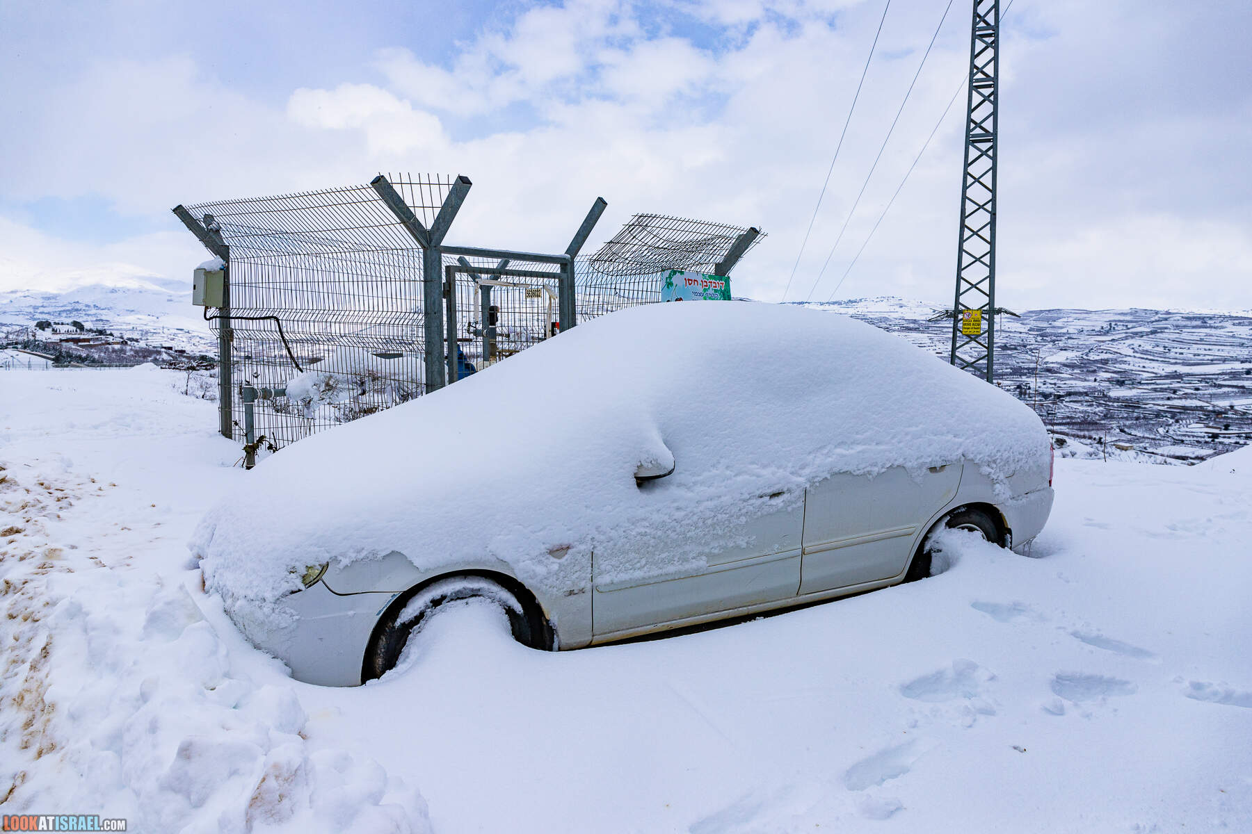 Ураган Элпис, снег на Голанских высотах - Snow on Golan Heights (Ramat ha-Golan) - סערת אלפיס שלג ברמת הגולן