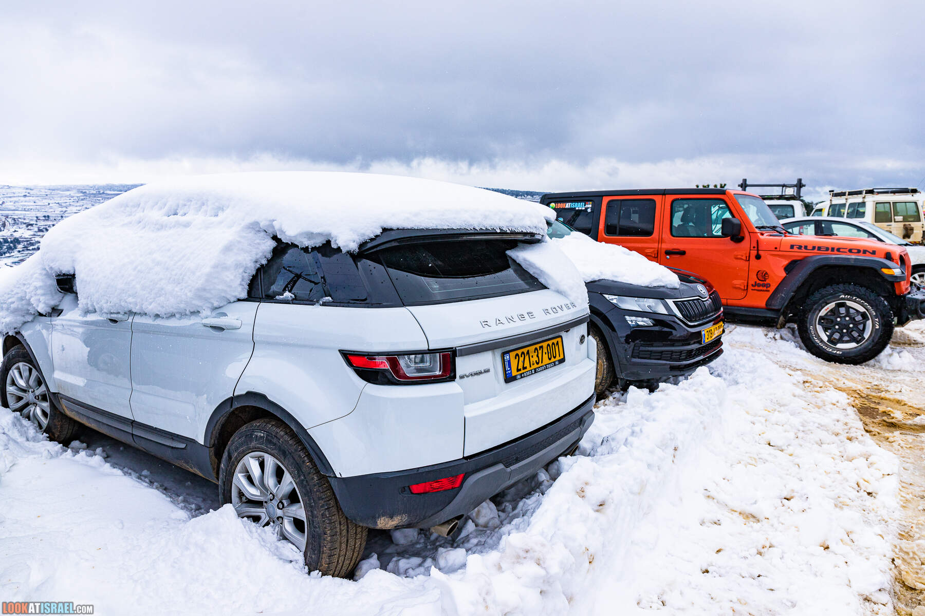 Ураган Элпис, снег на Голанских высотах - Snow on Golan Heights (Ramat ha-Golan) - סערת אלפיס שלג ברמת הגולן