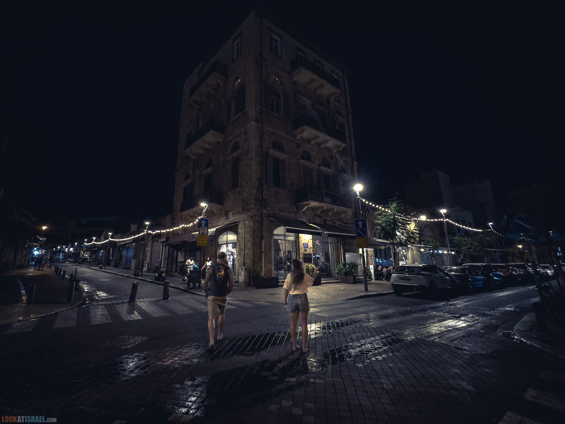 Блошиный рынок в Яффо ночью, Тель-Авив, Израиль