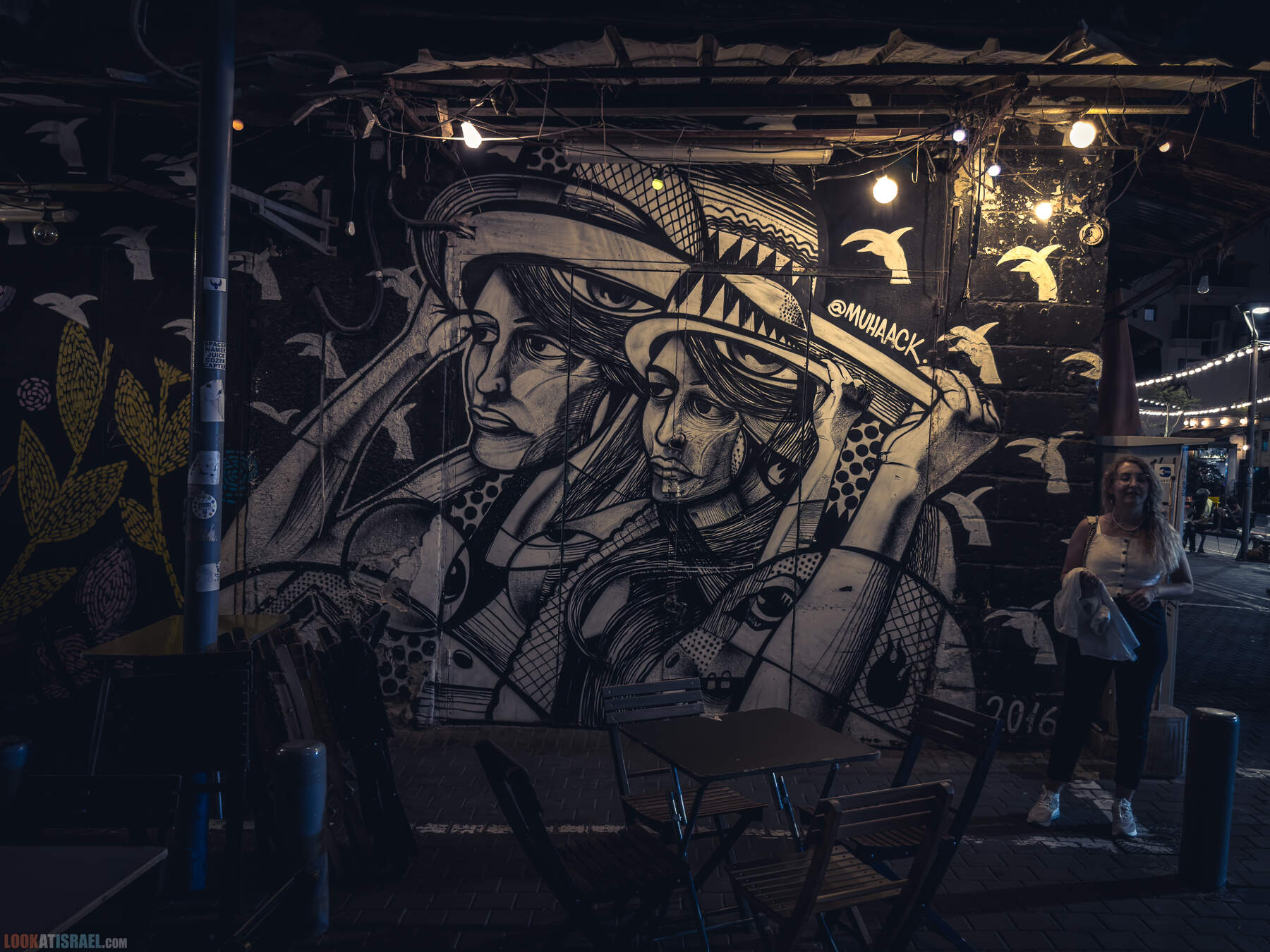 Блошиный рынок в Яффо ночью, Тель-Авив, Израиль