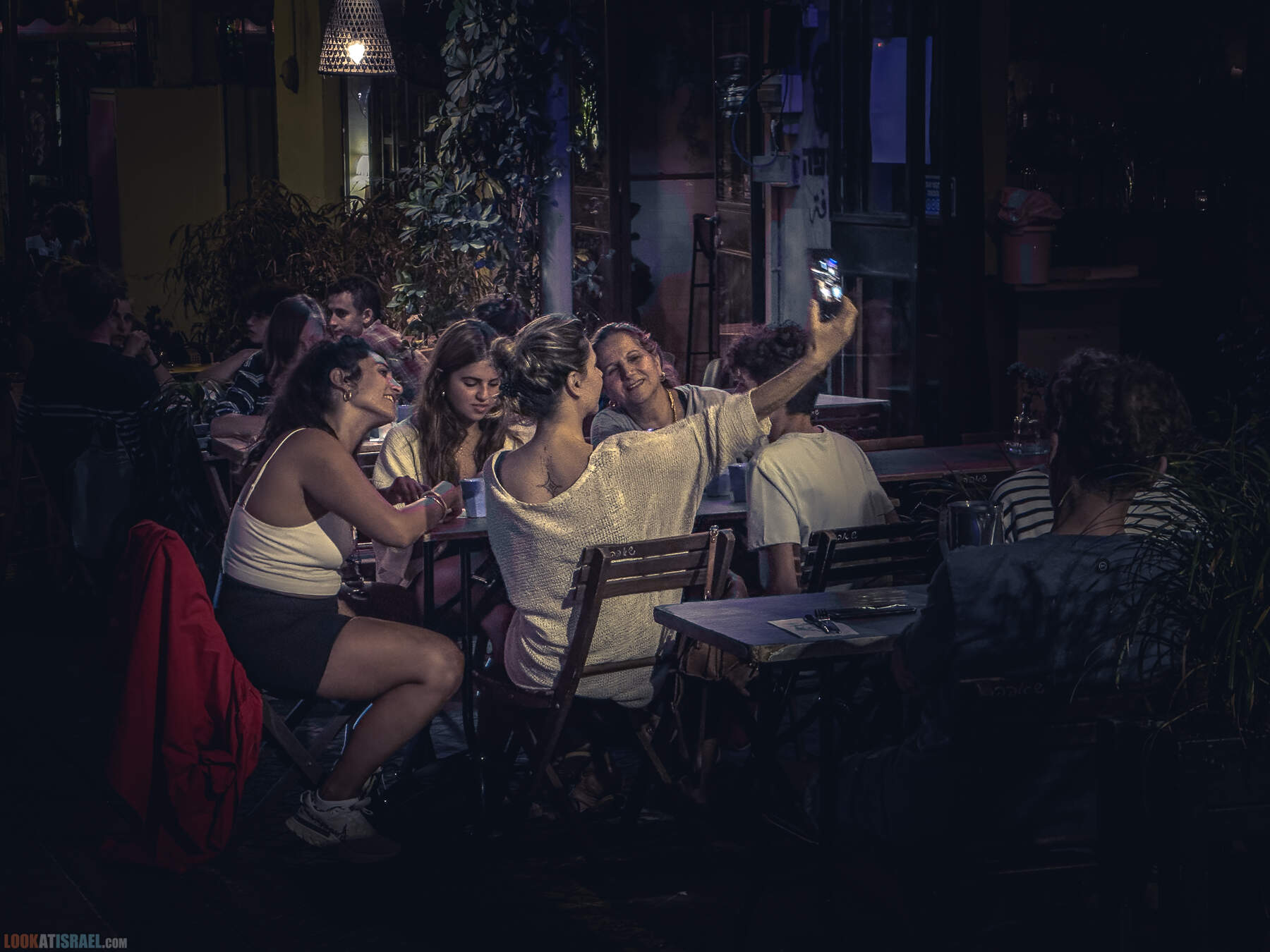 Блошиный рынок в Яффо ночью, Тель-Авив, Израиль