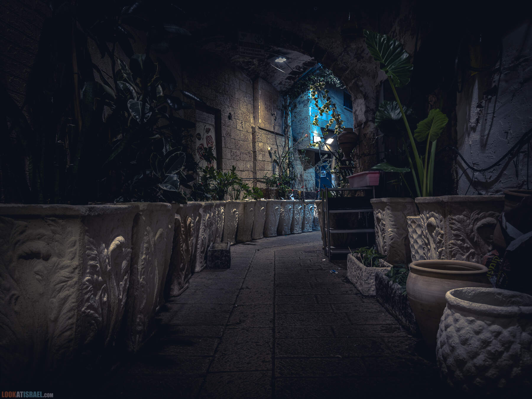 Блошиный рынок в Яффо ночью, Тель-Авив, Израиль