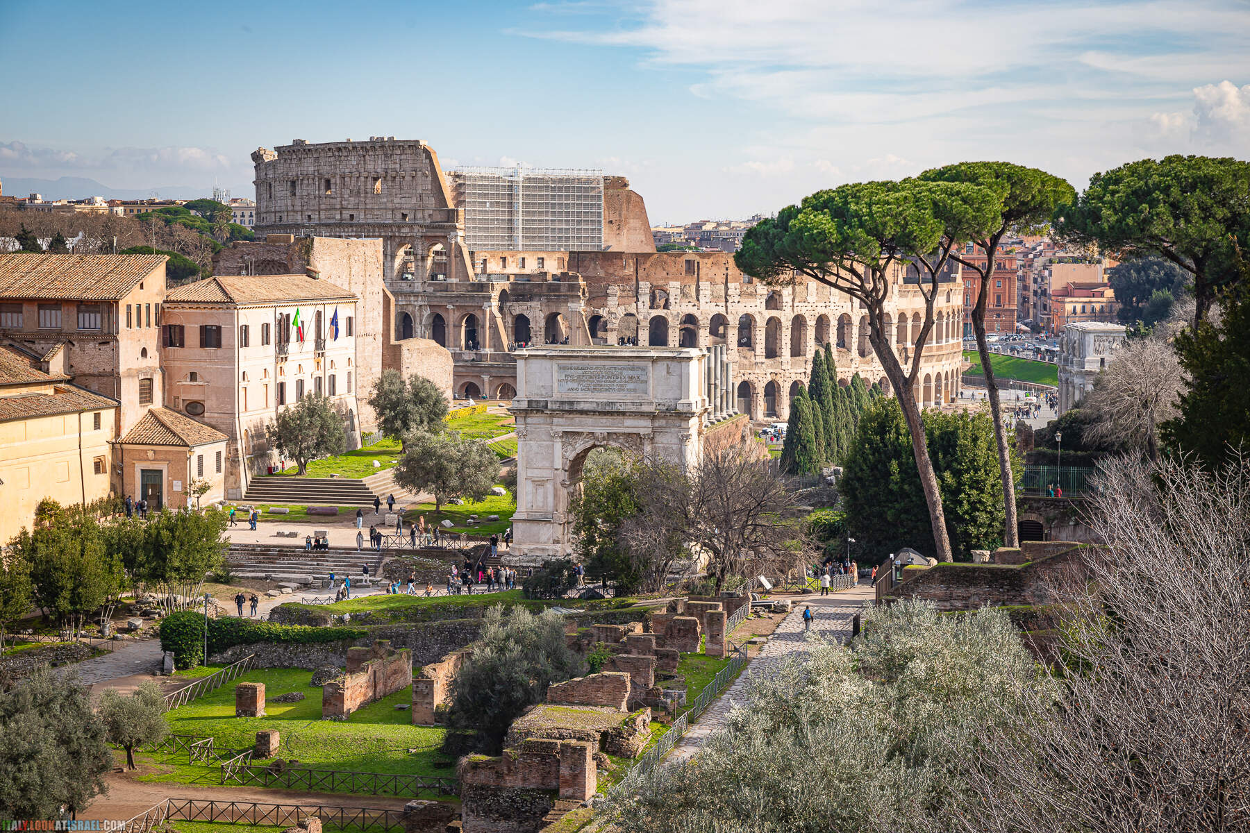 Зимний Рим - Колизей и римский форум