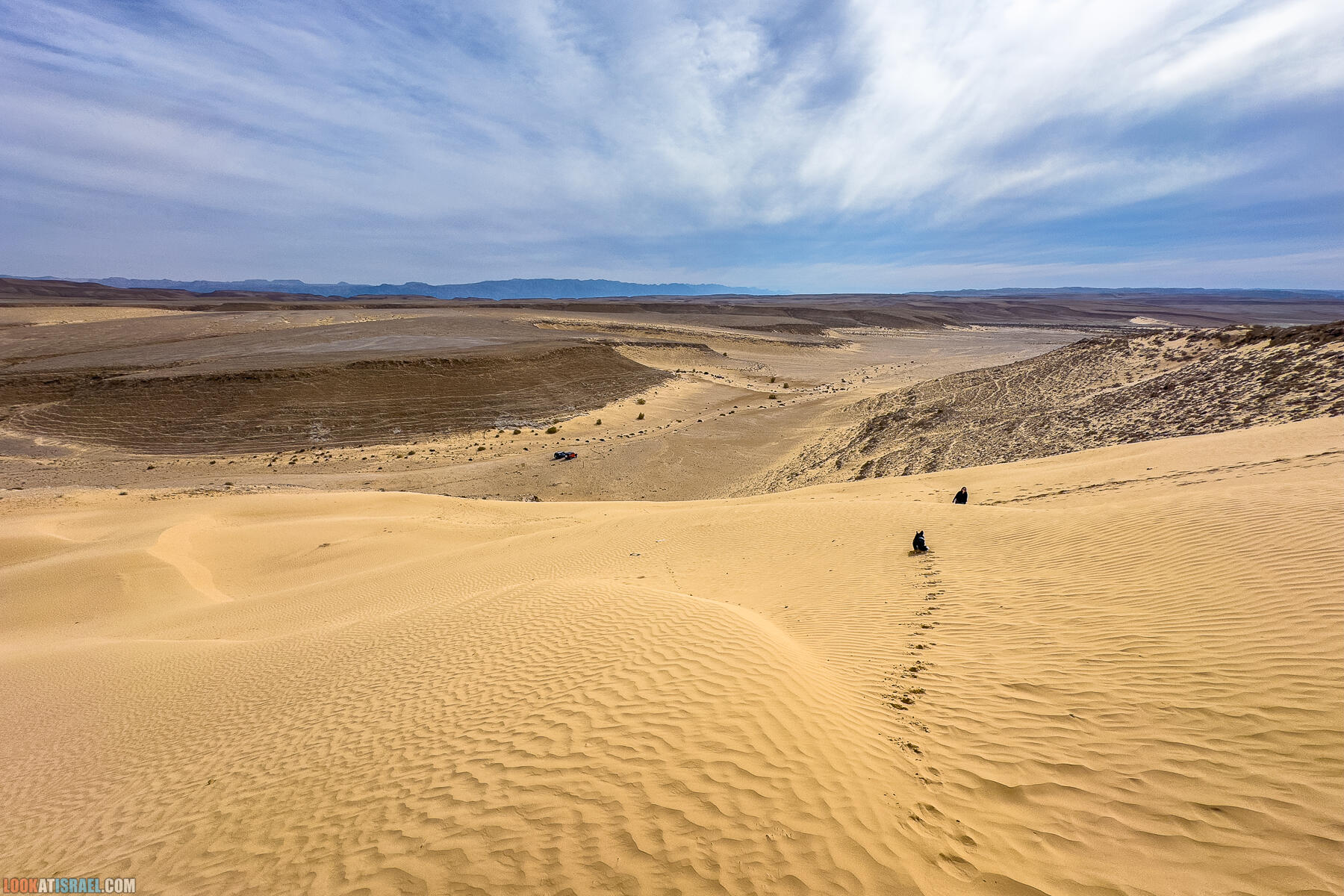 Путешествие корги на джипе в Эйлат и долину Арава - Махтеш Рамон, стена аммонитов, дюна Касуй, каньон Атек, дюна Самар, дум пальмы