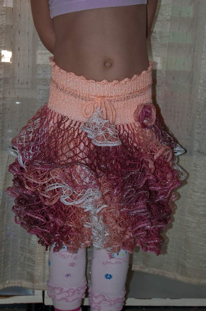 юбки шарфы из ленточной пряжи
